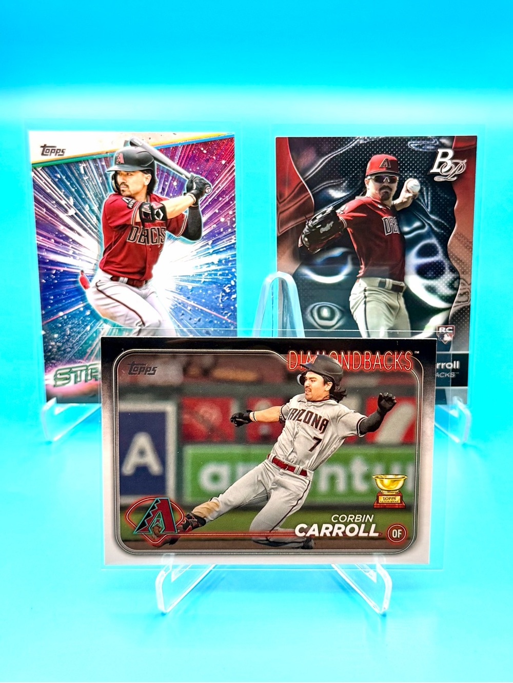 🔥Corbin Carroll Lot! Topps All-Star Rookie + Stars of MLB + BP Rookie Refractor